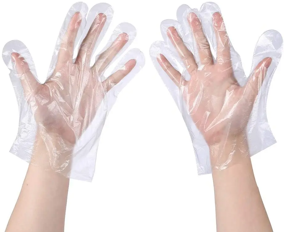 

1000 штук пластиковых одноразовых перчаток, одноразовые перчатки для уборки, [один размер подходит большинству]