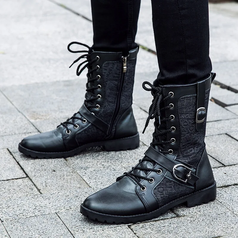 

Shoes Men Boots Doc Spring & Autumn Shoes Martins Man Leather Shoes Ankle Bot Cowboy Motorcycle Casual Coturno Botas