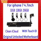 Материнская плата 32 Гб 128 ГБ 256 ГБ для iphone 7 4,7 дюйма с Touch IDбез Touch ID 100% оригинальная разблокированная для iphone 7 логическая плата