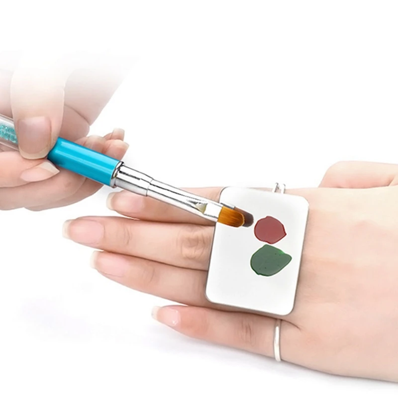 Палитра из нержавеющей стали регулируемое кольцо для дизайна ногтей основа