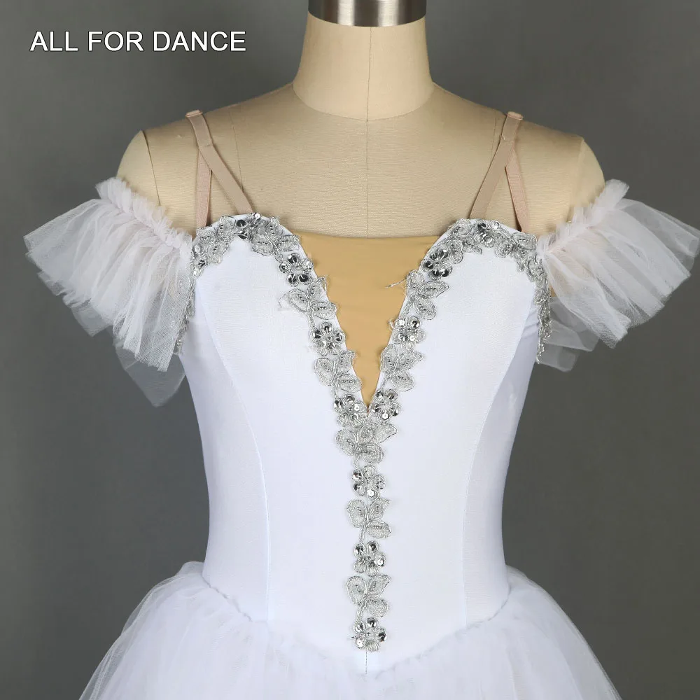 All For Dance White Ballerina Romantic Tutu With Wings 360° Tulle Dress Girls&ampWomen Ballet Performance | Тематическая одежда и