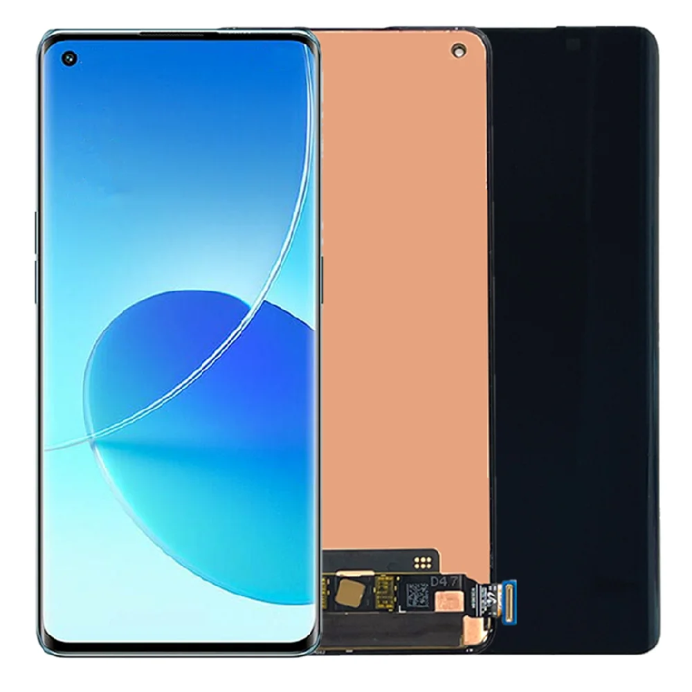 Pantalla LCD AMOLED para m&oacute;vil, montaje de Digitalizador de Panel t&aacute;ctil para Reno 6 Pro + 5G, PENM00-5