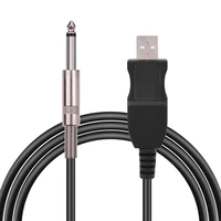 usb guitar cable usb interface male to 6 35mm mono electric guitar converter cable computer connector adapter cable