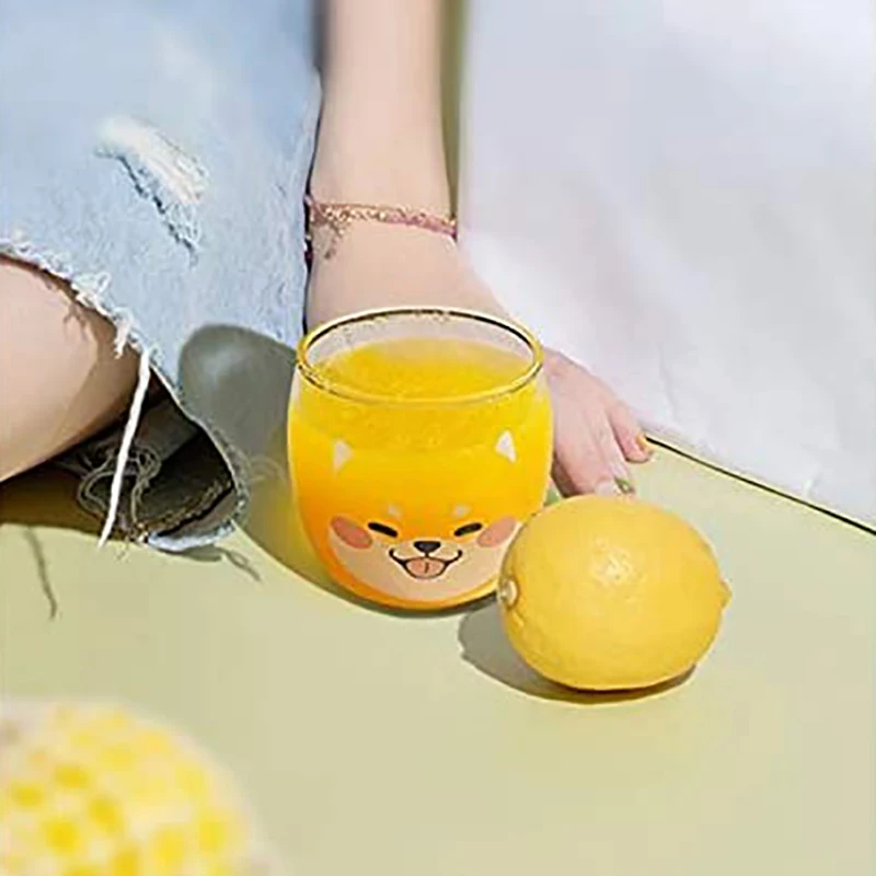 Shiba Inu Glass Cup Creative Funny Animals Dog Tea Milk Coffee Juice Drinking Glasses Cups 400ML | Дом и сад