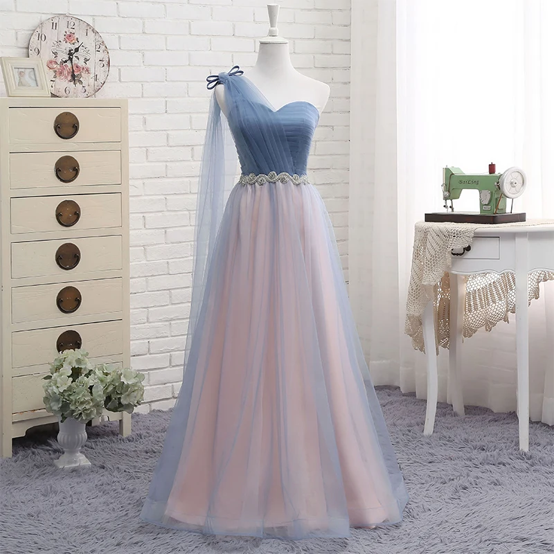 Корейское платье подружки невесты длинное с вырезом лодочкой для свадебной