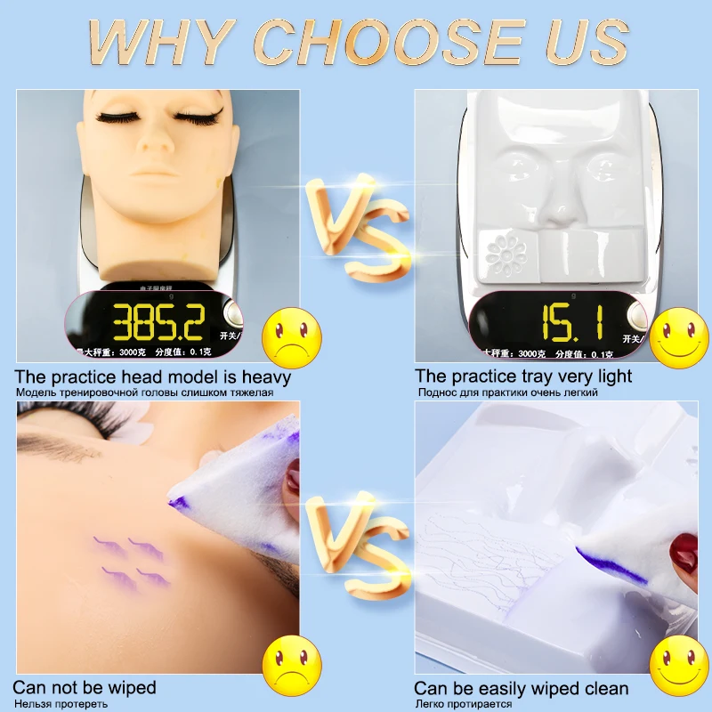 2 шт. практический лоток для наращивания ресниц с палитрой прокладка клея