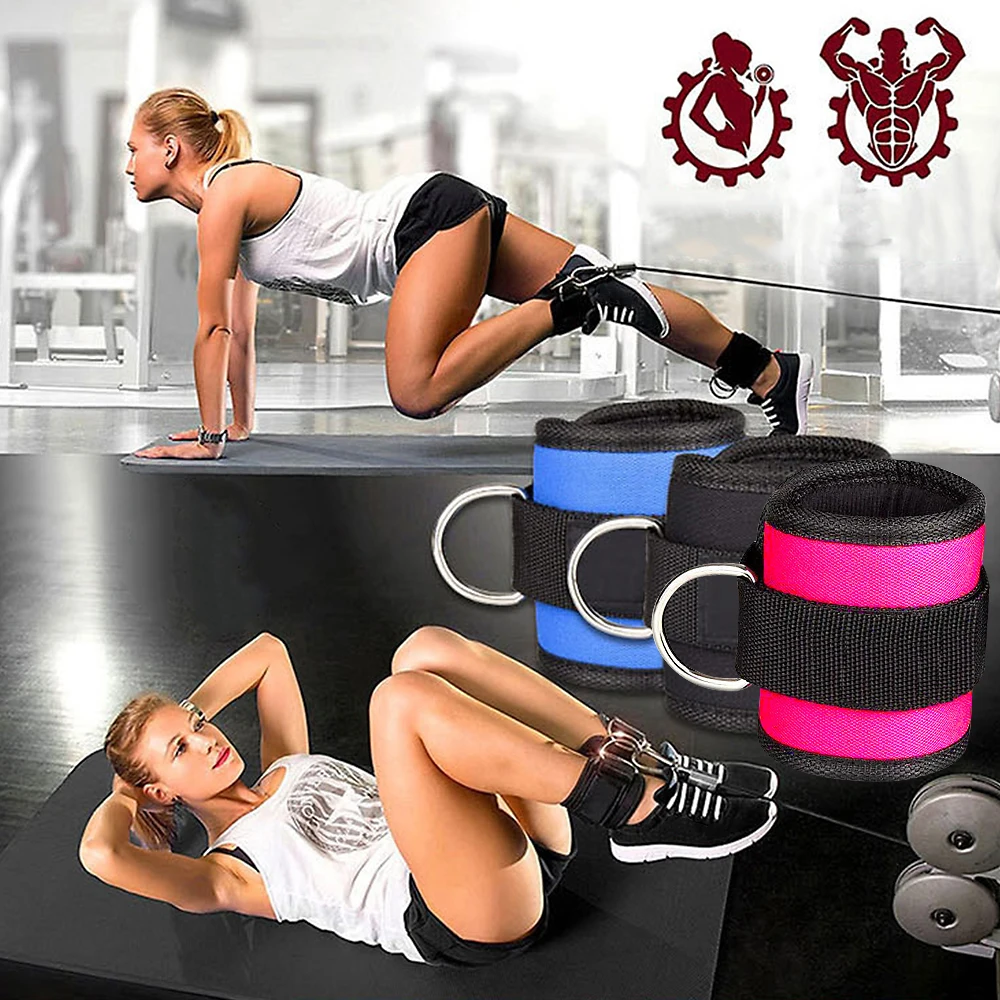 

2019 New D-ring Ankle Strap Buckle Adjustable Ankle Weights Gym Leg Ankle Weight Lifting Fitness Rope