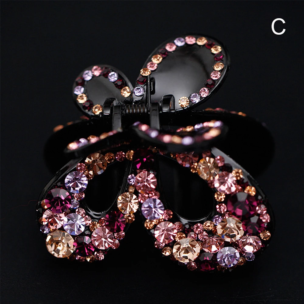 Заколки для волос с бантом женские элегантные разноцветные зажимы-крабы в