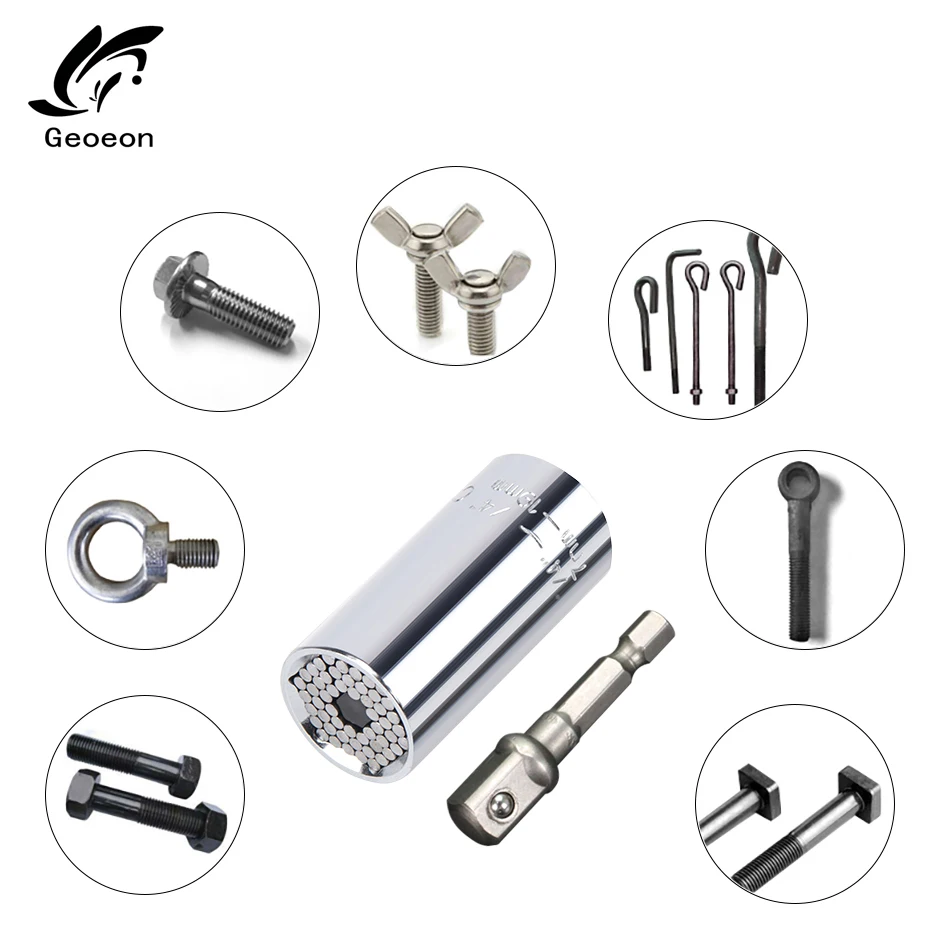 Geoeon 7 19 мм Универсальный динамометрический ключ набор головок с муфтой для гнезда