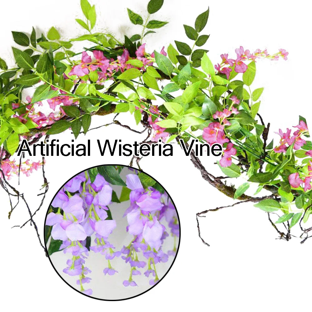 Новинка 2 м гирлянда для цветов искусственный венок из виноградных листьев