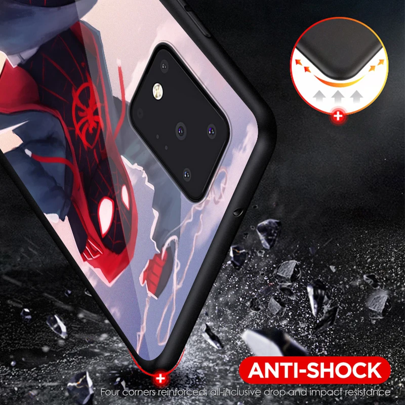 

Marvel Super Spiderman For Samsung Note 20 10 8 9 M02 M31 S M60S M40 M30 M21 M20 M10 S Ultra Pro Plus Black Phone Case