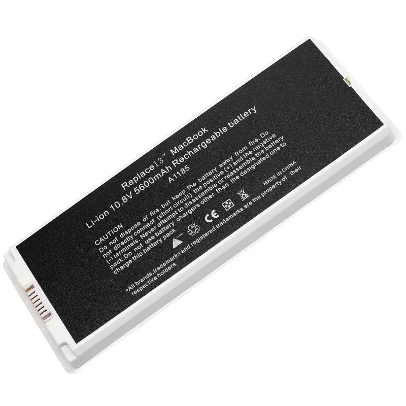 Аккумулятор для ноутбука Apexway White 11 1 В 5600 мАч серебристый Apple MacBook 13 дюймов A1181 A1185