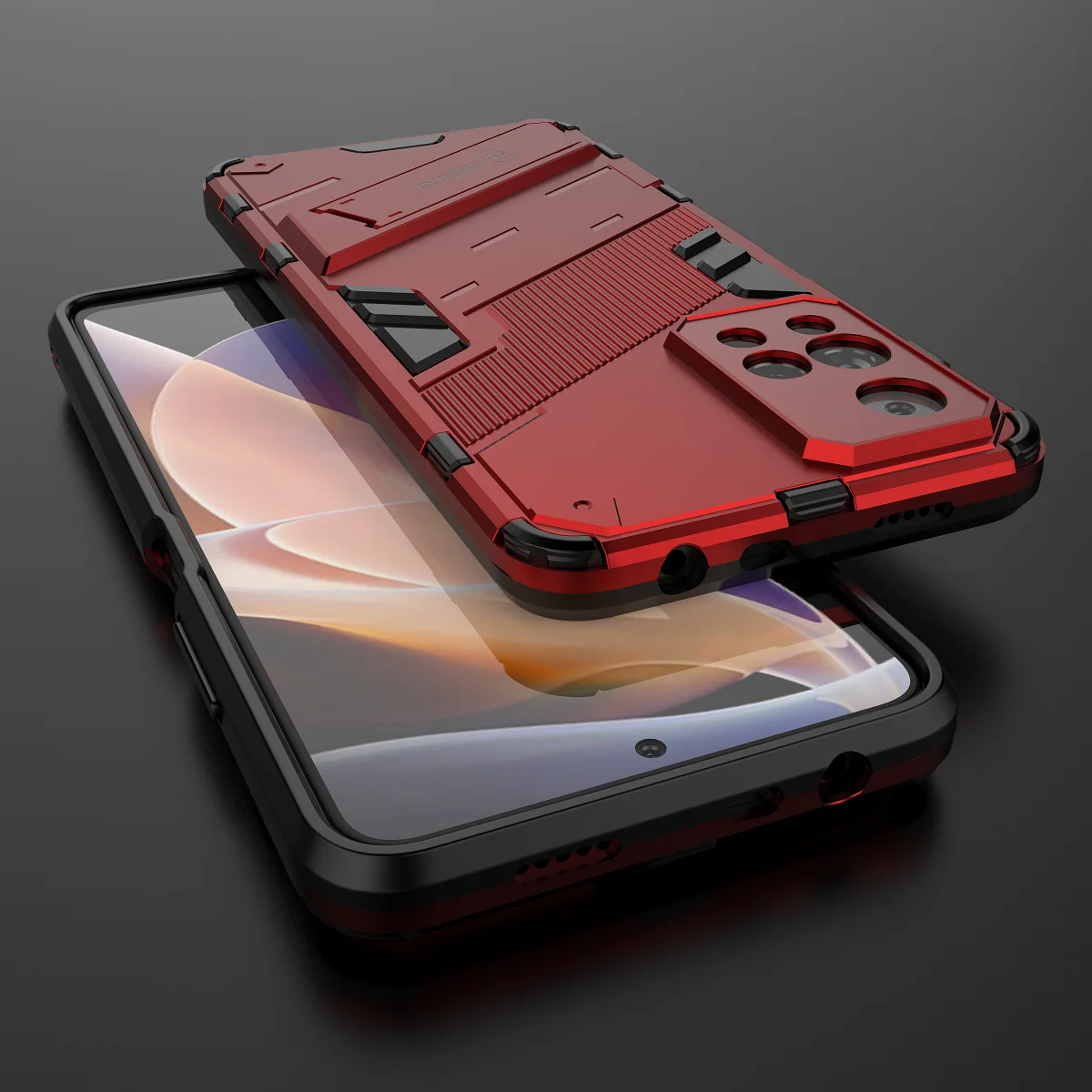 

Luxury Thin And Light Shockproof protection Armor Invisible Bracket Phone Case For Xiaomi Redmi Note 11 Pro Plus PC Back Cover