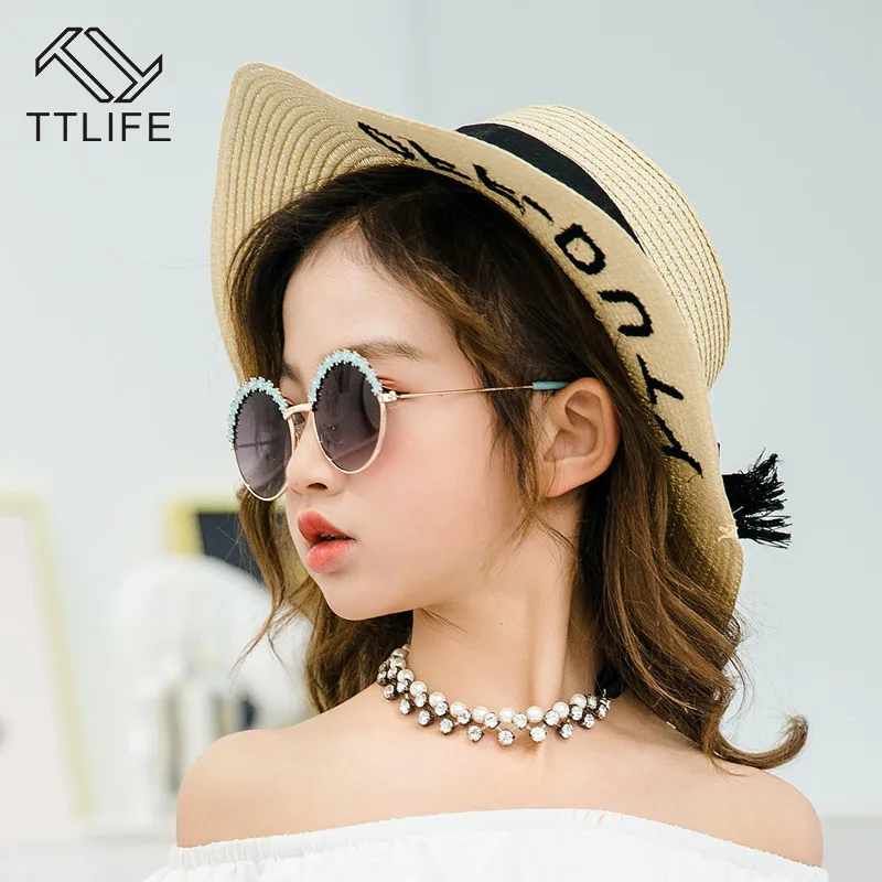 Круглые Солнцезащитные очки TTLIFE в стиле принцессы яркие детские солнцезащитные