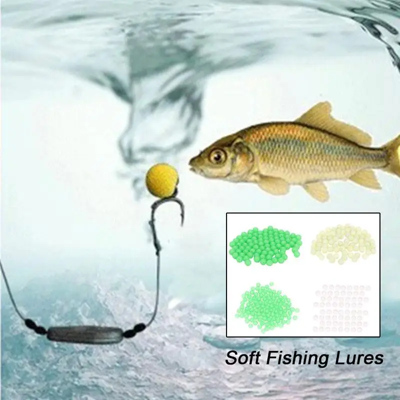 100 шт. рыболовная Ночная Рыбалка Поплавки бусины приманки мячи приманка