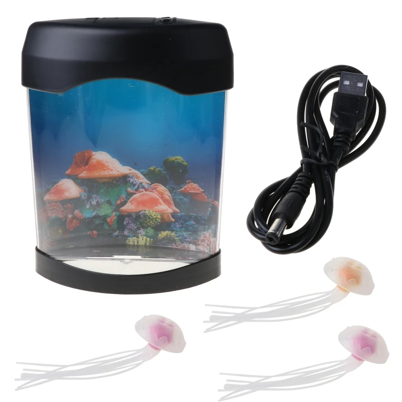 

Artificial Jellyfish Aquarium Tank Night Light Color-changing Decorative Lamp XX9E