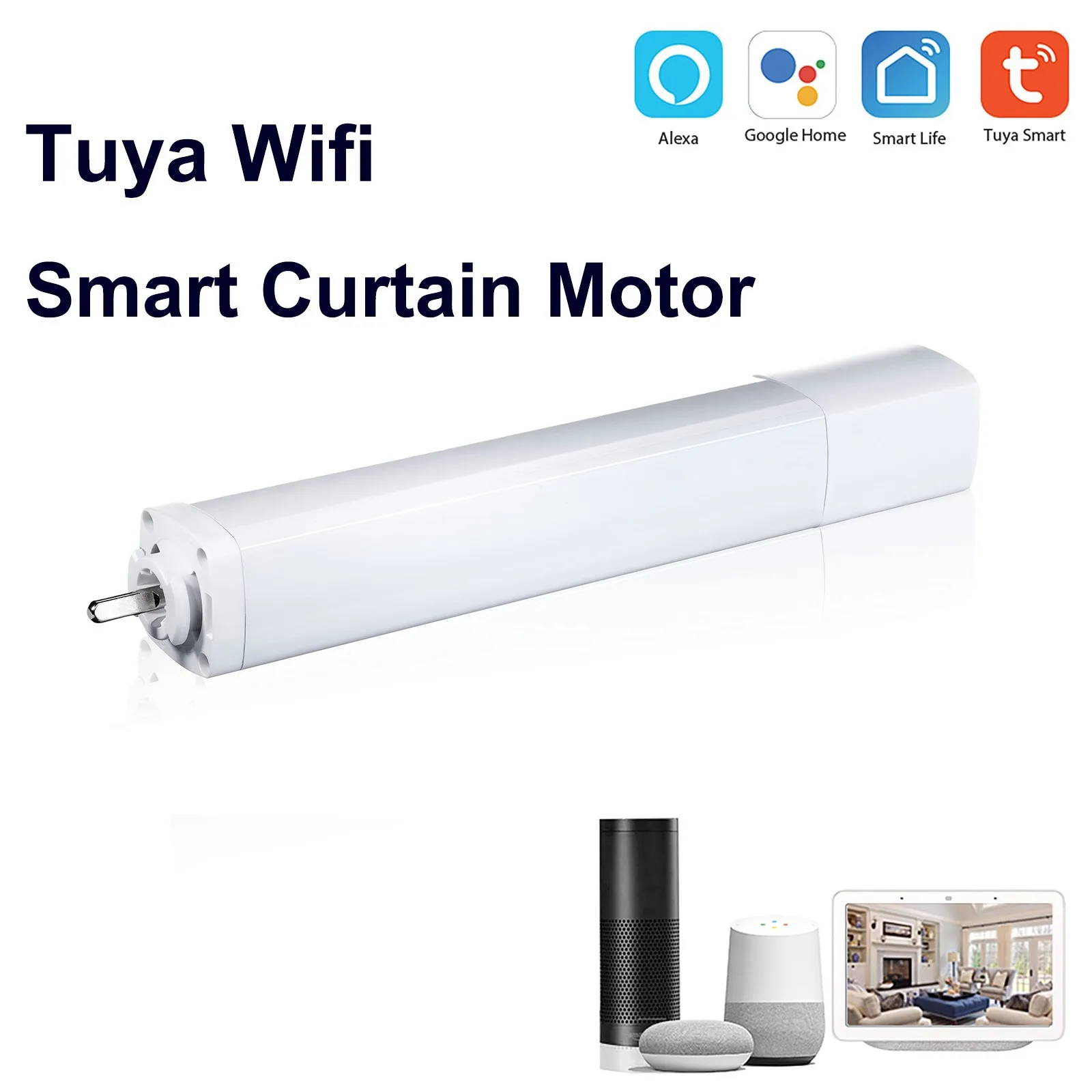 

Tuya Wifi smart Intelligent Curtain Motor Ultra Quiet Electric Wireless Remote Control Voice Control Tools for Alexa Google Home