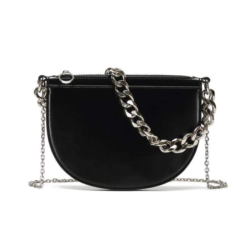 

Tamara 2021 Customized Design Leather Thick Chain Half Round Bag for Women