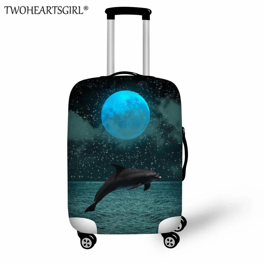 

Чехол на костюм twoheart sgirl, Защитные Чехлы с 3D рисунком дельфина, Чехол для багажа, эластичный чехол на колесиках 18-32 дюйма