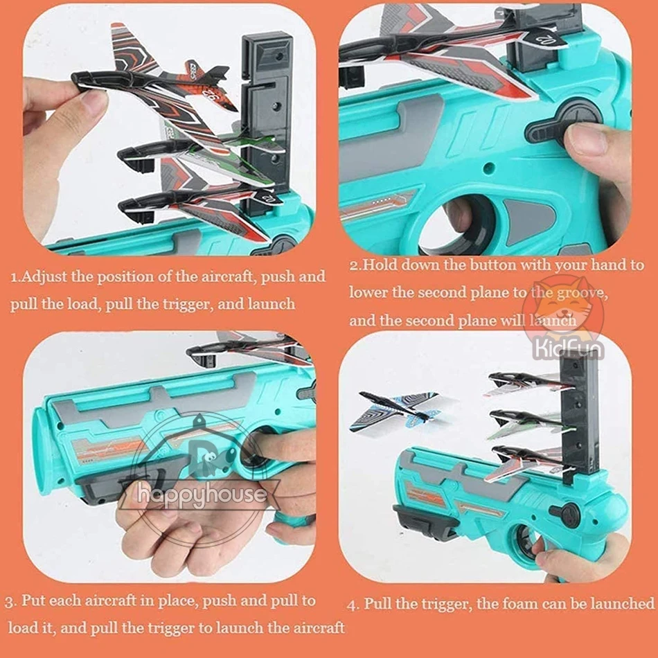 

Airplane Launcher Bubble Catapult Plane Toy Airplane Toys for Kids plane Catapult Gun Shooting Game Toys Outdoor Sport Toys
