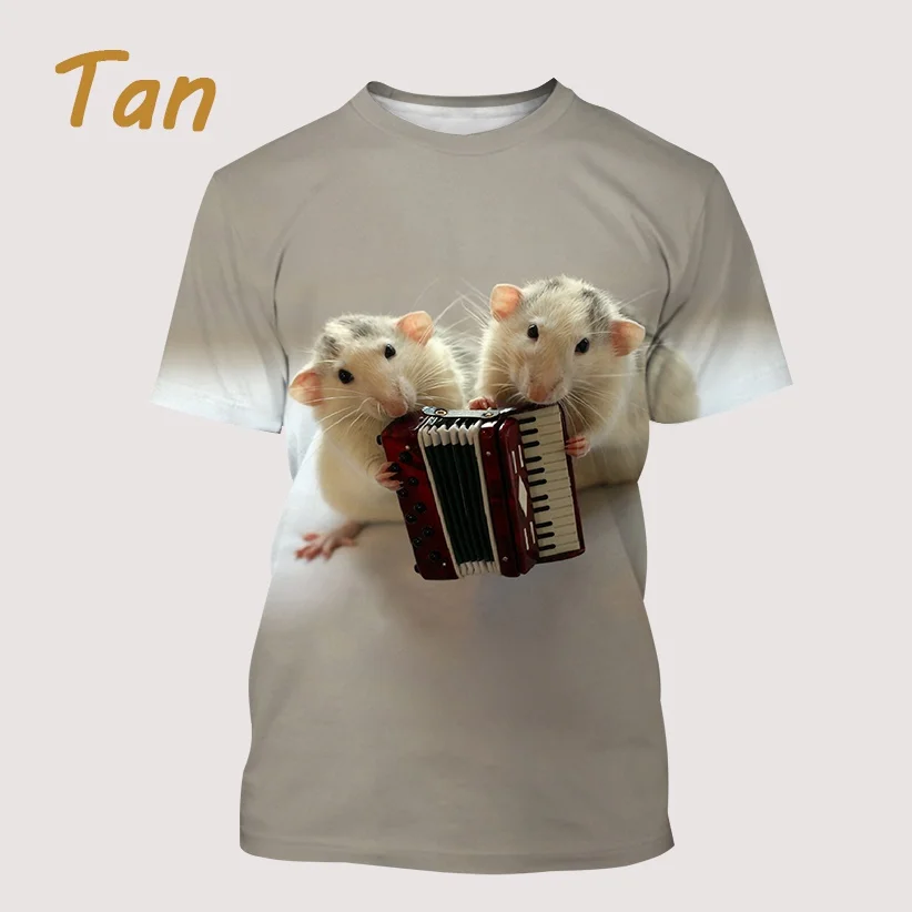 Новейшая футболка с 3D-принтом хомяка для мужчин и женщин мужские топы коротким