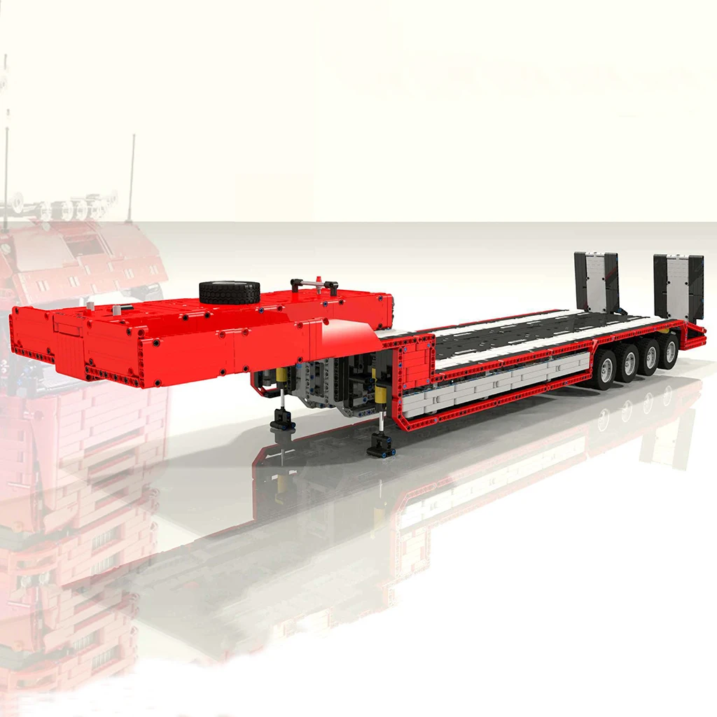 

Трактор грузовик башня головка MOC-4814 LOWBOY-прицеп совместимый с трактором Lucio грузовик MOC строительные блоки кирпичи игрушки