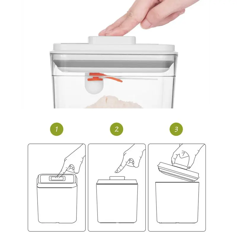 Портативный прозрачный контейнер для хранения квадратный пластиковый