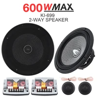 2pcs 6 5 inch car speakers subwoofer 2 ways 600w universal treble midrange bass speaker loudspeaker component system