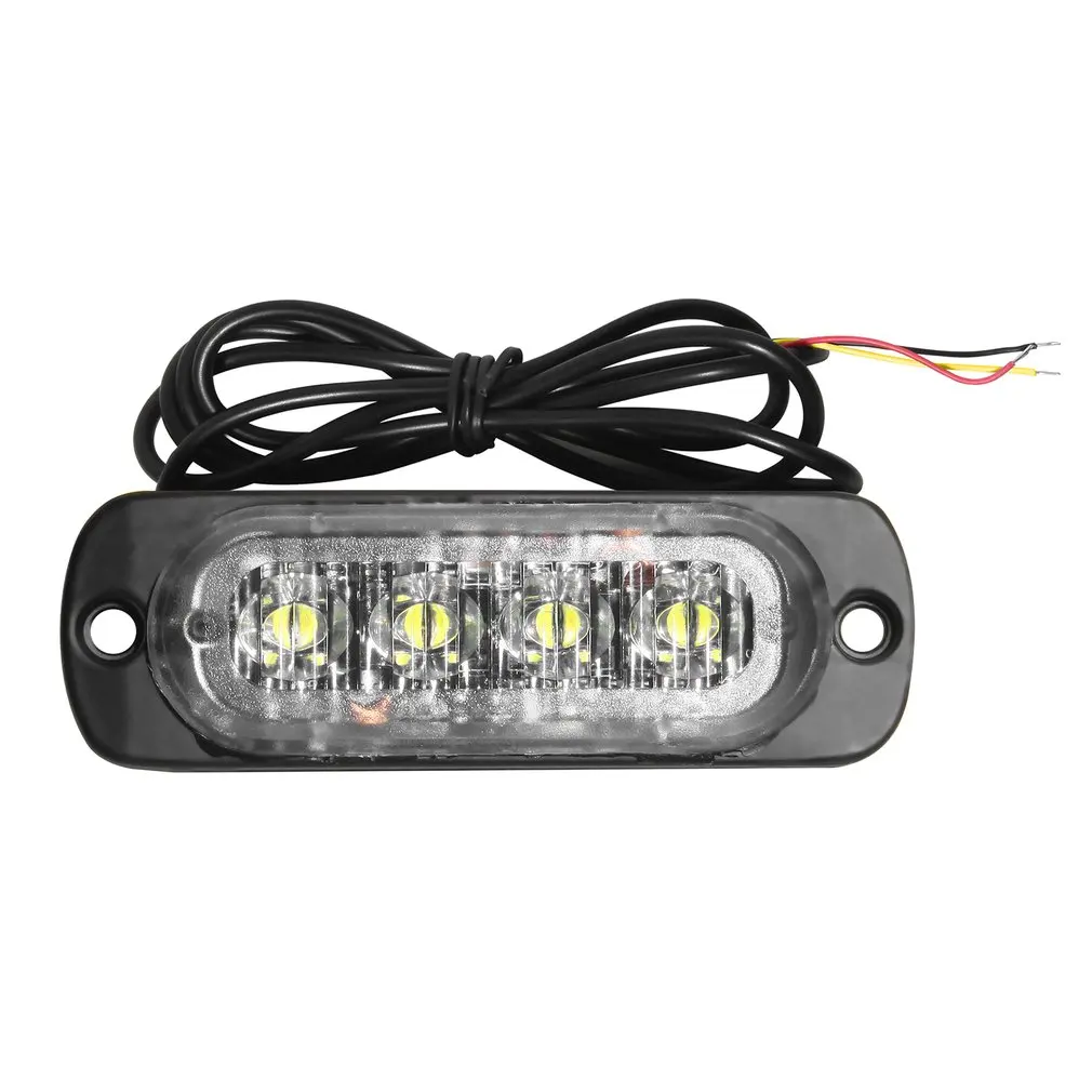 Ультратонкая Стробоскопическая Лампа для автомобилей грузовиков 4 светодиода 12