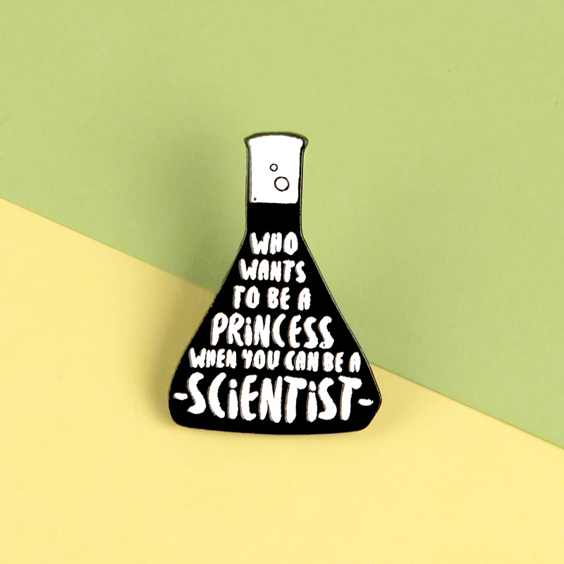 

Scientist Enamel Pins Custom Beaker Chemistry Experiment Brooches for Bag Clothes Lapel Pin Science Badge Jewelry Gift Friends