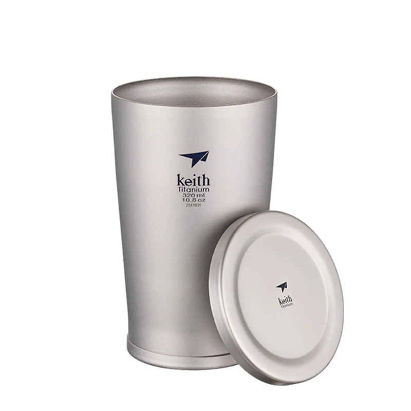 

320ml Coffee Mug Titanium Travel Cup Vacuum Bottle Heat Cool Keep Insulation Vacuum Flask Straight Cup Daily Portable Cup