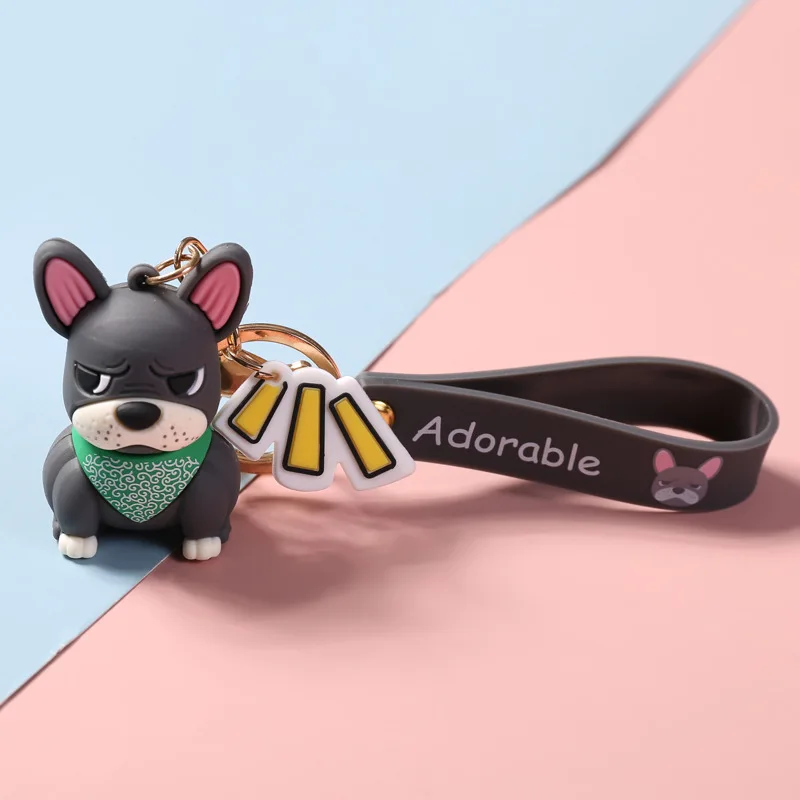 Новый стиль Мультяшные брелки милый Американский хулиган питбуль ПВХ собака