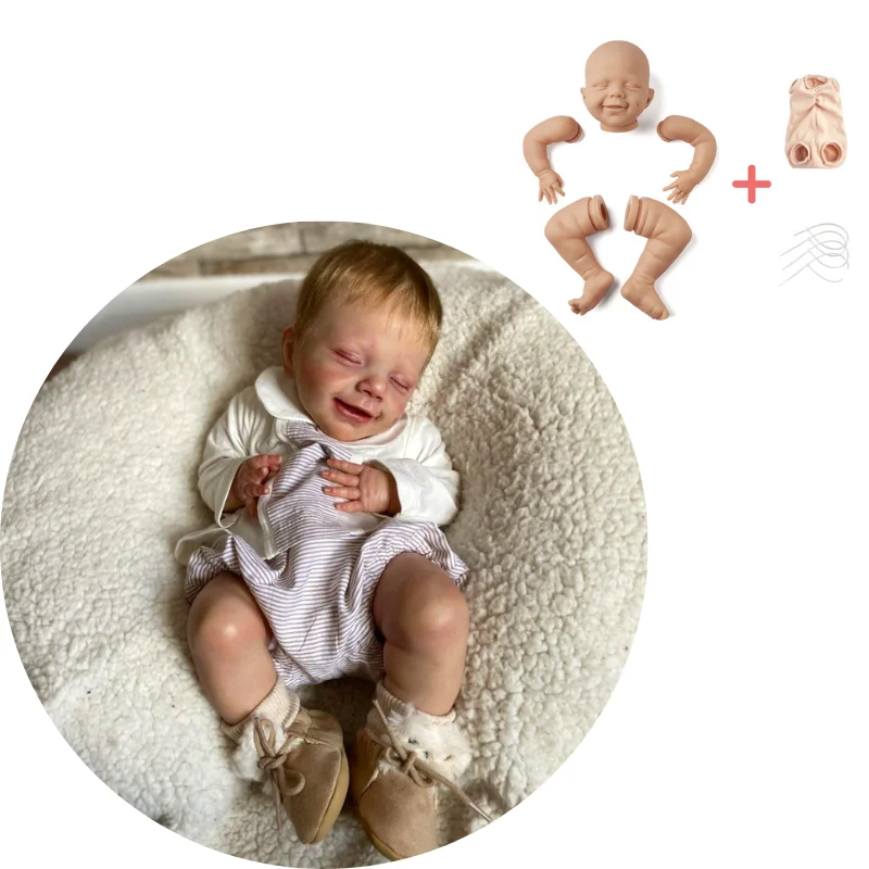 

20 Inches April Molds Bebe Reborn Baby Doll Kit Smile Lovely Face Unpainted Unfinished Blank Parts DIY Toy Gift For Girls