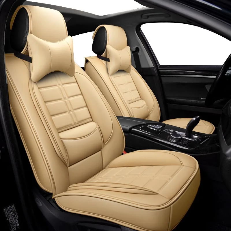 Deluxe Edition Авто из искусственной кожи для автомобильных сидений для ssangyong korando zotye t600 peugeot 508 sw 607 507 407 408 mercedes w245 подушки сиденья автомобиля - Название цвета: Deluxe Edition