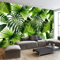 custom 3d mural wallpaper southeast asia tropical rainforest banana leaf photo background wall murals non woven wallpaper modern