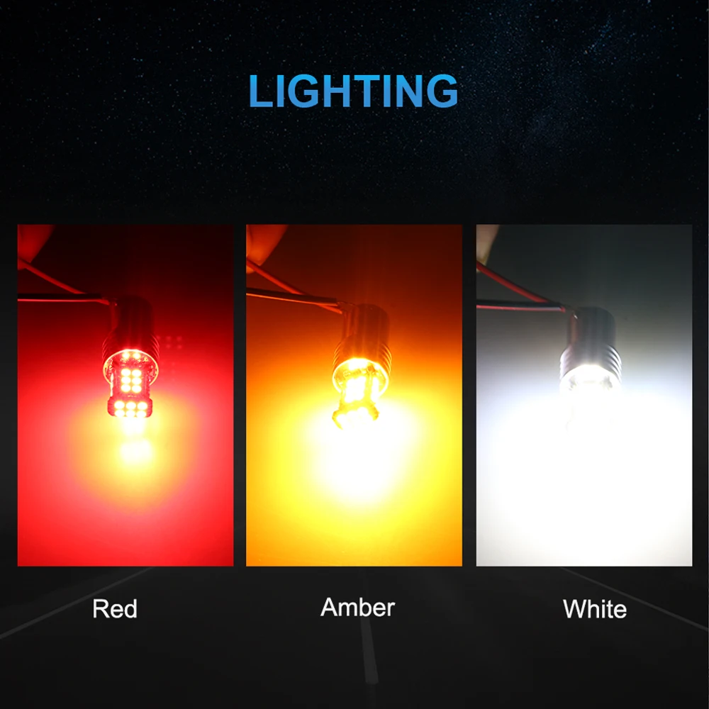 

ANMINGPU 2x Signal Lamp 3030SMD P21W Led Turn Signal 1156 Led Ba15s Bau15s Py21w Led Bulb Backup Light Reverse Lights White 12V