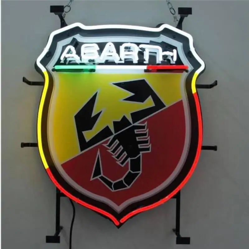 Стеклянный неосветильник светлый пивной бар на заказ