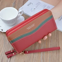 monnet cauthy 2021 new long wallets two zipper high capacity multifunction multi card slot purse practical red black blue wallet