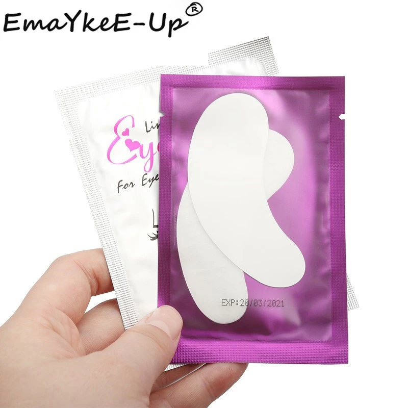 Патчи под глаза для наращивания ресниц 200 пар блестящие патчи подушечки