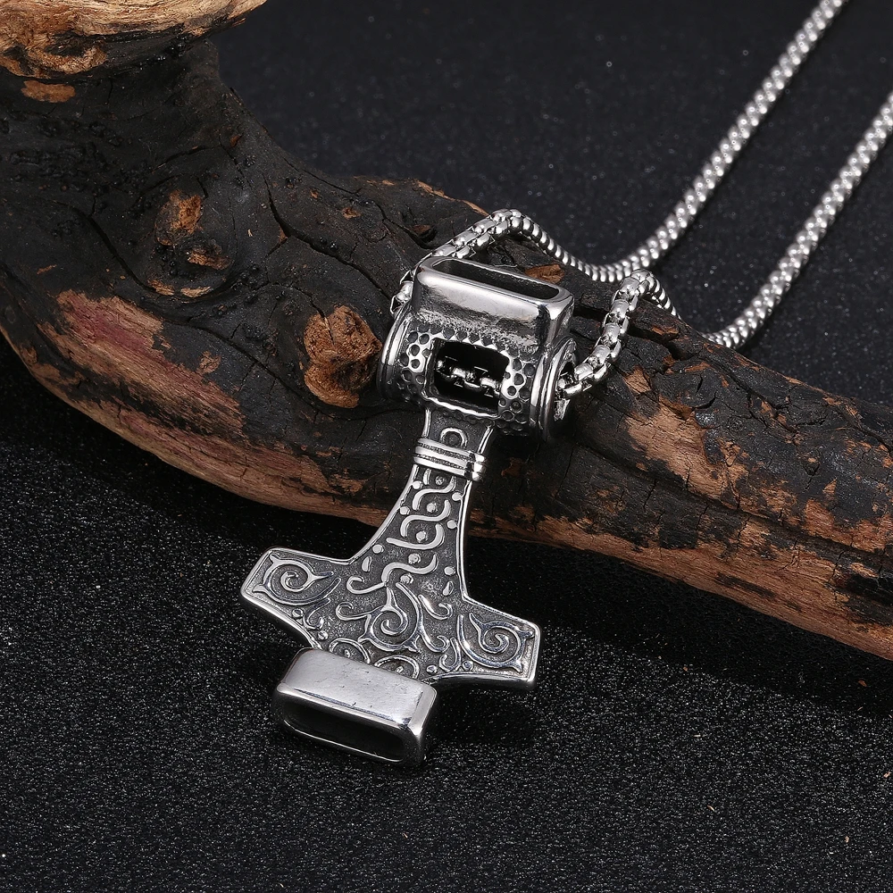 Viking мужское ожерелье из нержавеющей стали цепь панк готический норвежский