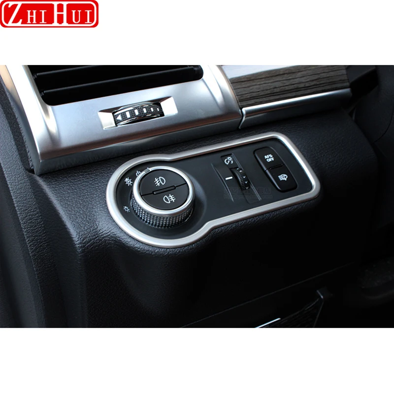 

For Haval Hover H9 2015-2020 Car Headlight Adjustment Frame Cover Stickers Stainless Steel Trim Interior Mouldings Accessories