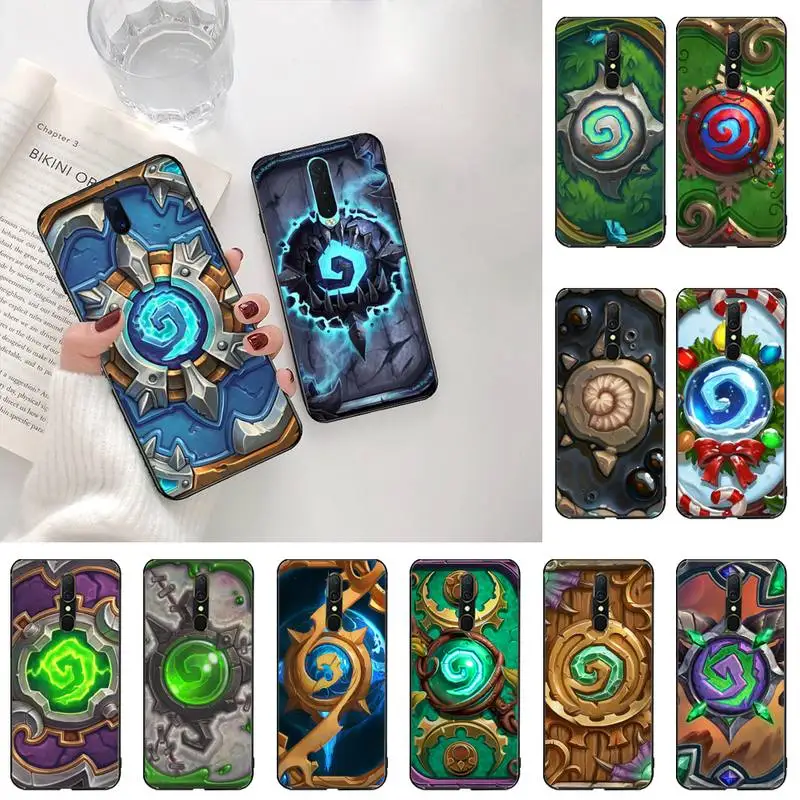 HPCHCJHM Hearthstone Heroes of Warcraft черный мягкий резиновый чехол для телефона из ТПУ Oppo A5 A9 2020