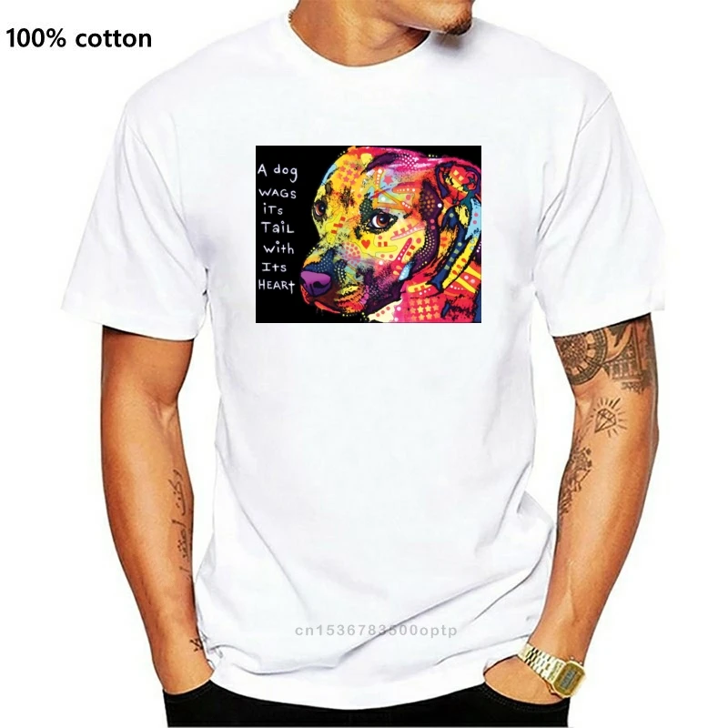 Новая мужская футболка с благодарностью питбуля щенка вагса собаки это хвост