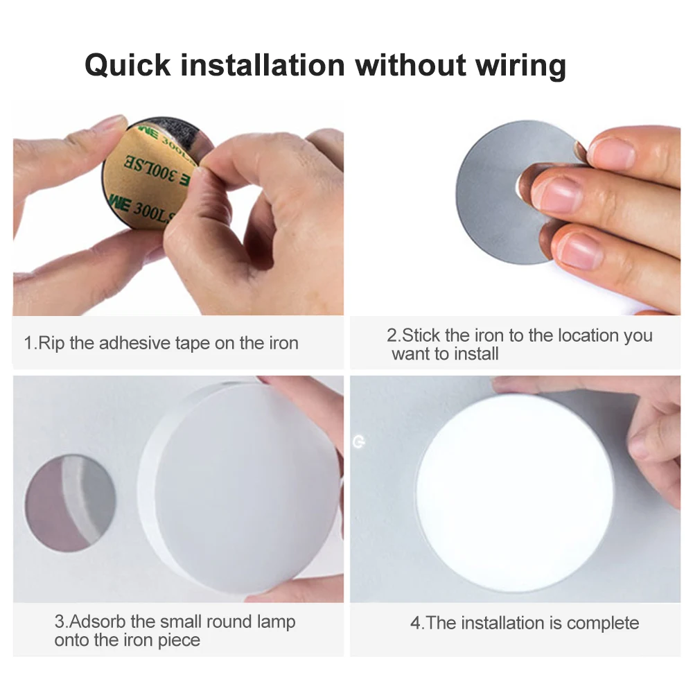 6 LEDs PIR Motion Sensor Night Light Auto On/Off for Bedroom Stairs Cabinet Wardrobe Wireless USB Rechargeable Wall Lamp | Лампы и