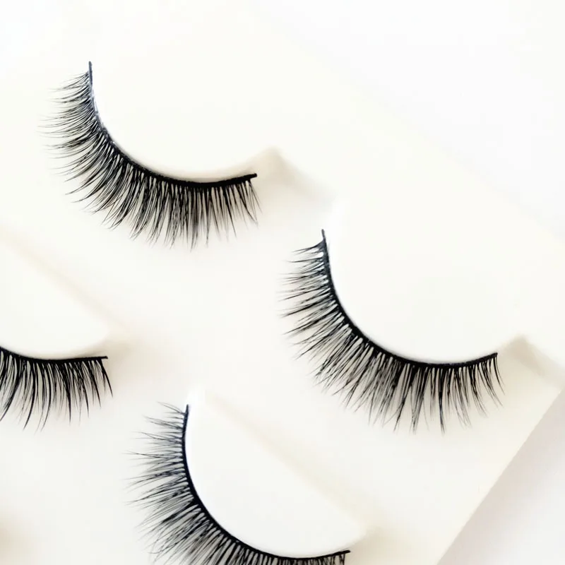 3 пары натуральные накладные Искусственные ресницы длинный макияж 3D норковые для