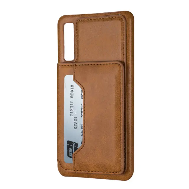 Brown case Чехол-бумажник с отделением для карт для samsung Galaxy A70, чехол-книжка для samsung A50, чехол-книжка Etui для samsung Galaxy A50, чехол A 50 A7 A7 - Цвет: Brown case