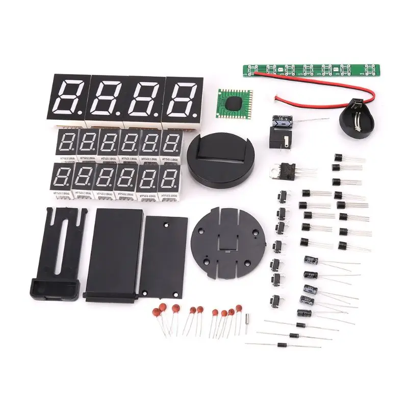 

ECL-1227 Electronic Clock DIY Kit Calendar Temperature Display LED Digital Panel