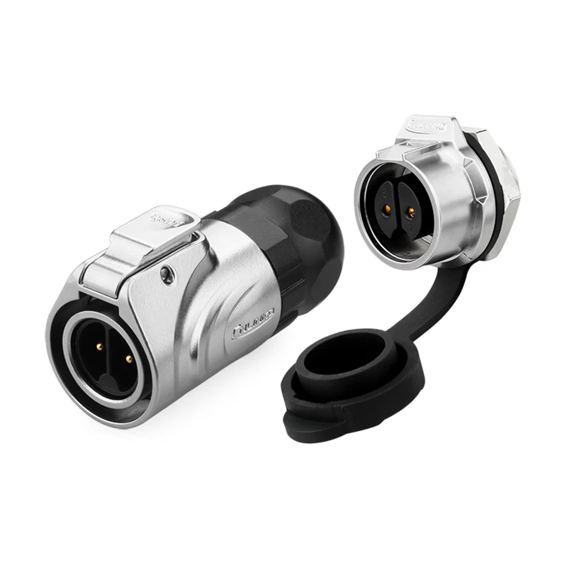 Waterproof connector M16 2 pin IP67 power metal connector round plug male plug female socket 10A electrical seal connector - Цвет: type1