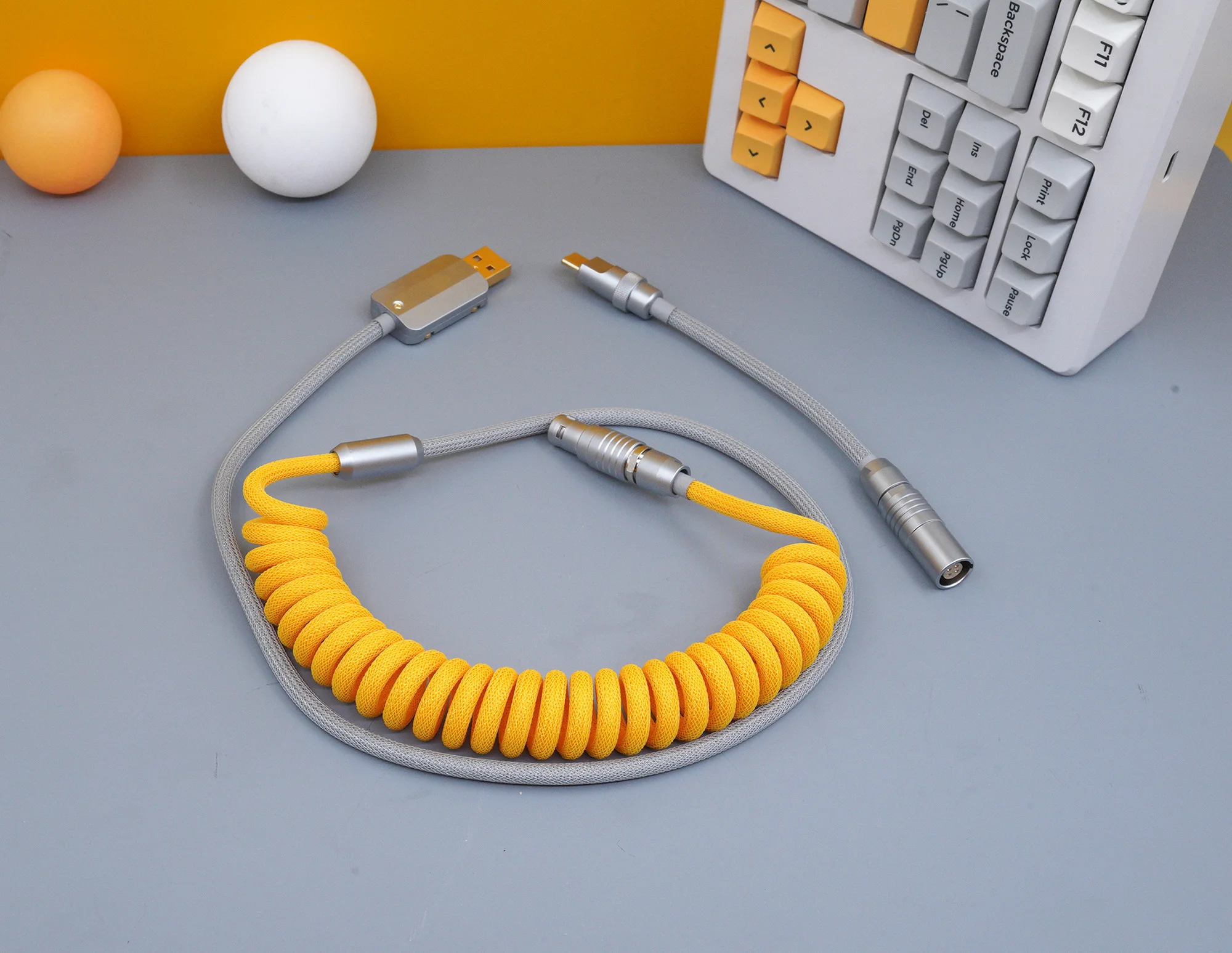 

GeekCable, ручной компьютер «сделай сам», механическая клавиатура, линия RAMA, тяжелая промышленность, желтый и серый цвет, тип C, мини-USB