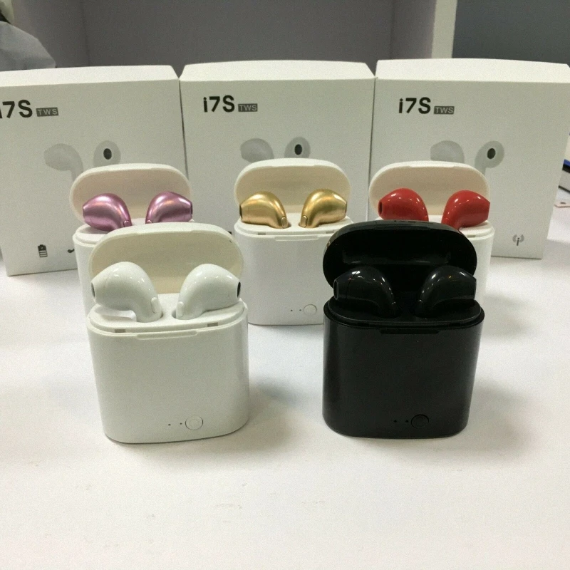 TWS i7 i7S беспроводные наушники спортивные BT портативные Mini с зарядным кабелем |